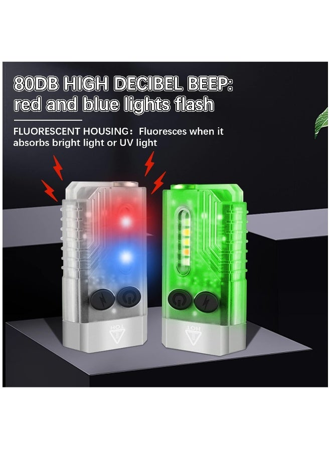 Rechargeable Mini LED Keychain Flashlight, 1000LM Powerful EDC Torch with 14 Modes, UV Light, Magnetic Tail, IPX4 Waterproof - Perfect for Camping, Hiking, and Emergencies. - Image 2