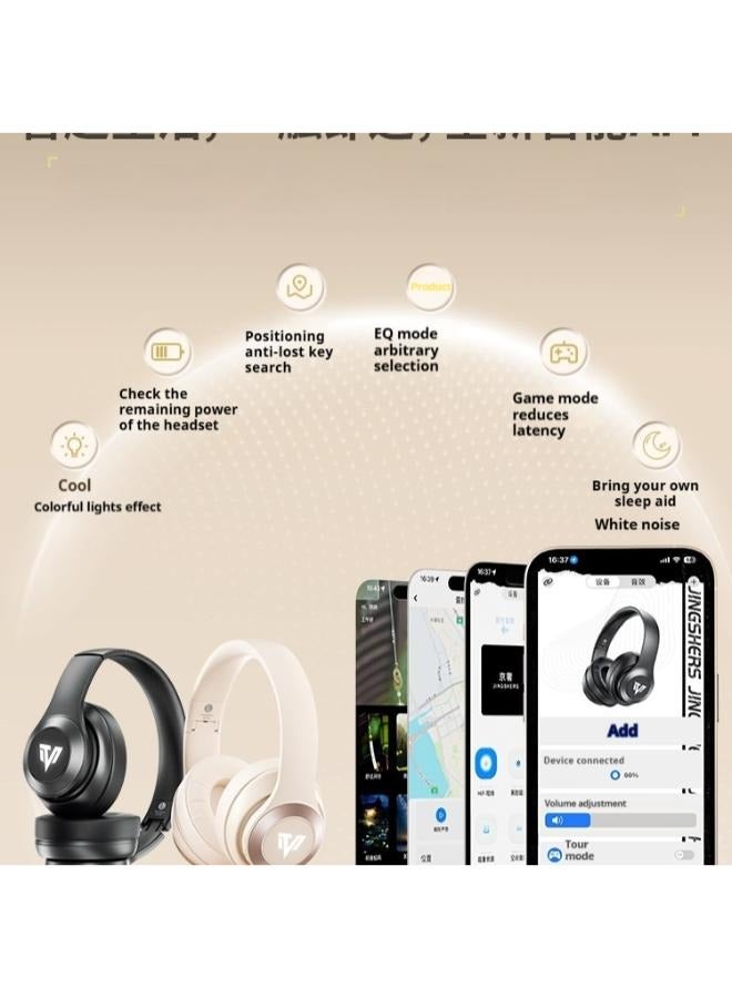 Wireless On-Ear Headphones,  58H Playtime, Bluetooth 5.3, Lightweight and Comfortable, App Connectivity, Multipoint Connection (Black)  - Image 3