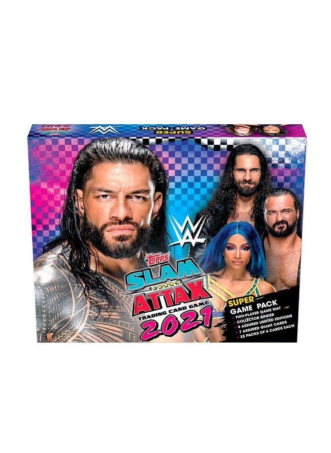 Topps Topps WWE Slam Attax 2021 Edition (Super Game Pack) I WWE Cards | WWE Slam Cards | Slam Attax | Slam Attax Cards | Bonanza Pack | Includes Collector Binder and Game mat  - Image 1