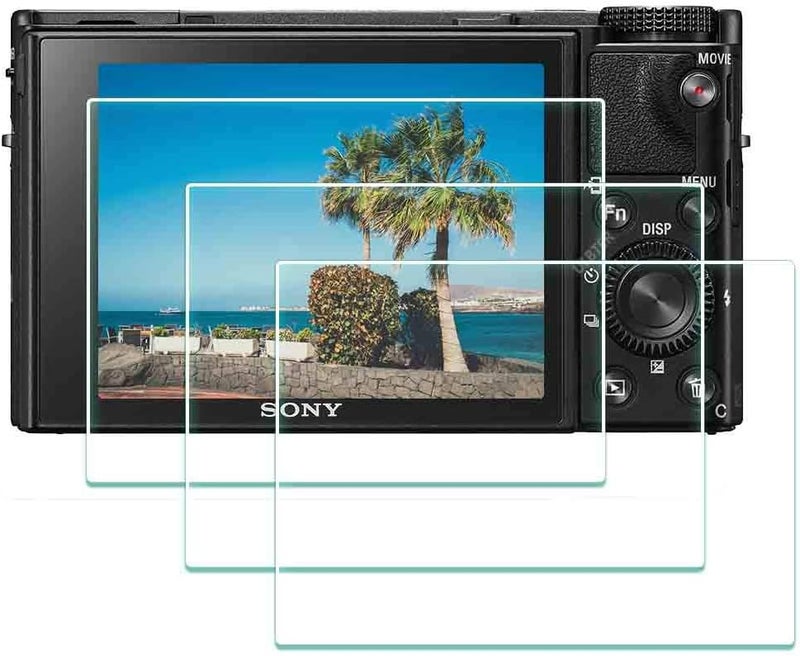 ULBTER Screen Protector for Sony RX100 VI RX100 V RX100 IV RX100 III RX100 II RX100 I Digital Camera, 0.3mm 9H Hardness Tempered Glass Saver Anti-Scrach Anti-Bubble [3 Pack] - Image 1