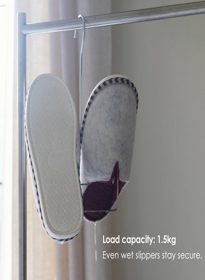 SHIMOYAMA SHIMOYMA Hanging Shoe Organizers, 2 Pack, Stainless Steel Shoe Rack, Shoe Drying Rack with Double Hook Design for Hanging Wet Shoes, Flip Flops, Sandals, Sneakers, Boots - Image 3