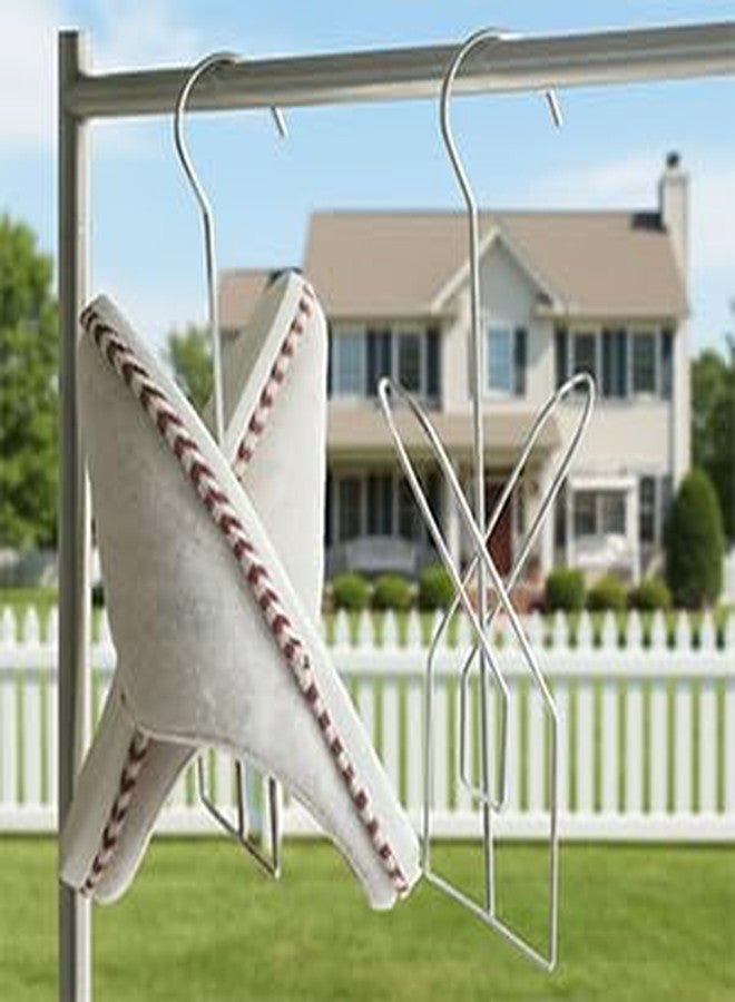 SHIMOYAMA SHIMOYMA Hanging Shoe Organizers, 2 Pack, Stainless Steel Shoe Rack, Shoe Drying Rack with Double Hook Design for Hanging Wet Shoes, Flip Flops, Sandals, Sneakers, Boots - Image 1