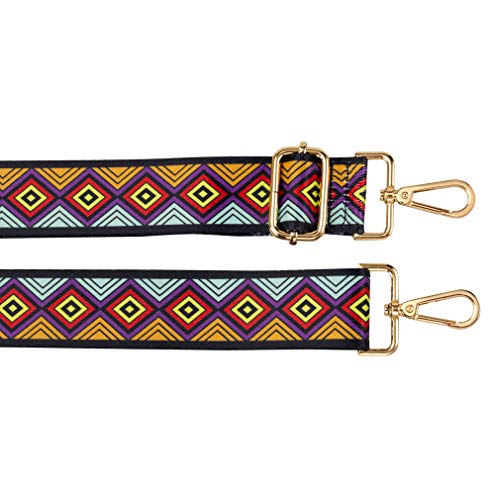 ZANQANO Crossbody Strap for Purses Replacement Adjustable Guitar Multicolor Style Handbag Straps (Rhombus Y) - Image 4