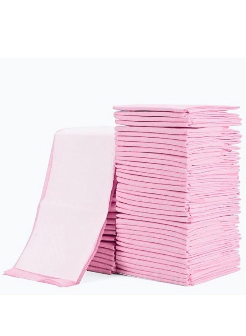 Disposable Changing pads Pink (Pack Of 30) for Baby 60 cm X 45 cm Soft Ultra Absorbent Waterproof Diaper Mess-Free Changing Mat Liners Baby Changing Mat Cover Bed Pads - Image 1