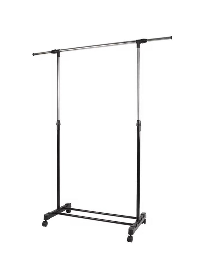 DEHKAH Multi-purpose metal clothes rack with bottom shelf and wheels - adjustable and home storage - Image 3