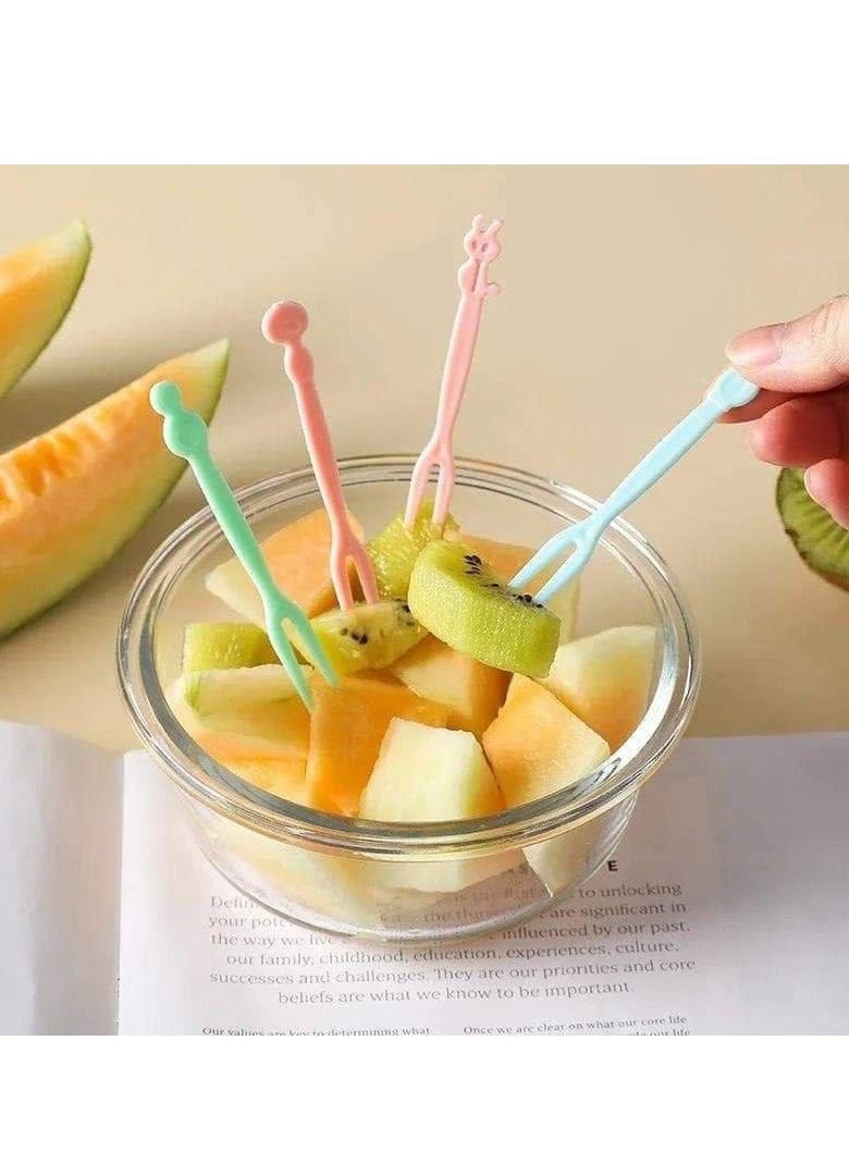 Generic - 200 Small Forks For Fruits And Sweets, (Various Shapes And Colors) - Image 1