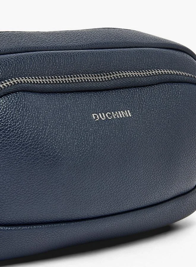 Duchini NAVY Textured Pouch With Handle for Men | Best Price UAE