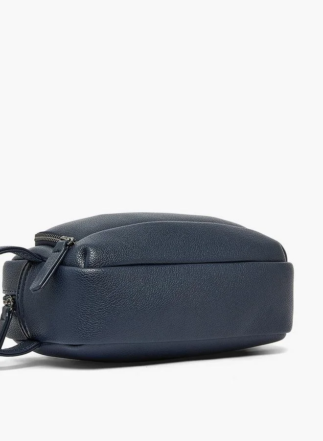 Duchini NAVY Textured Pouch With Handle for Men | Best Price UAE