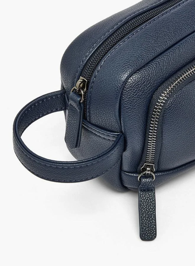 Duchini NAVY Textured Pouch With Handle for Men | Best Price UAE