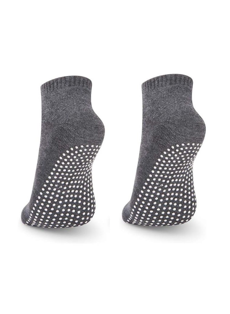 جوارب مضادة للانزلاق، زوج واحد من الجوارب للجنسين، مناسبة للتمرين المنزلي واليوجا والبيلاتس والمستشفيات للبالغين والرجال والنساء - Image 2