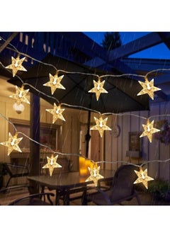 Generic 20 LED Star String Lights 3 Meter Fairy Christmas Lights Battery Operated for Indoor & Outdoor, Party, Wedding and Holiday Decorations Warm White (3 Meter, 3pcs)  - Image 1