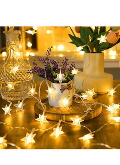 Generic 20 LED Star String Lights 3 Meter Fairy Christmas Lights Battery Operated for Indoor & Outdoor, Party, Wedding and Holiday Decorations Warm White (3 Meter, 3pcs)  - Image 2