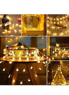 Generic 20 LED Star String Lights 3 Meter Fairy Christmas Lights Battery Operated for Indoor & Outdoor, Party, Wedding and Holiday Decorations Warm White (3 Meter, 3pcs)  - Image 3