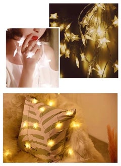 Generic 20 LED Star String Lights 3 Meter Fairy Christmas Lights Battery Operated for Indoor & Outdoor, Party, Wedding and Holiday Decorations Warm White (3 Meter, 3pcs)  - Image 4