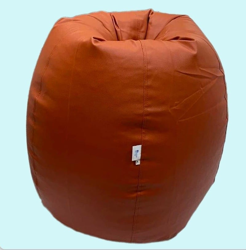 OHSTORE Premium Bean Bag Chair Ultra Comfortable Durable Faux Leather Cover Lightweight Ergonomic Lounge Seat for Home Office Gaming Relaxation Brown 4XLBB - Image 4