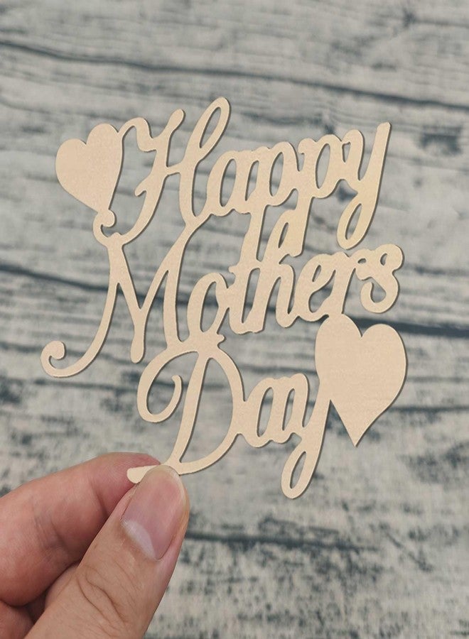 JANOU 12pcs Happy Mother's Day Wood Cutouts DIY Crafts Mother's Day Heart Unfinished Wooden Tags Ornaments for Happy Mother's Day Birthday Party Decoration - Image 4