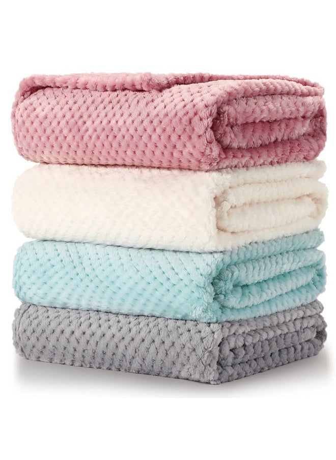 4 Pack Baby Fuzzy Blanket 30 X 40 Fluffy Waffle Flannel Fleece Baby Blanket For Newborn Infant Baby Receiving Blanket For Crib Stroller Travel Decorative (Light Blue Pink Beige Gray) - pzsku/ZDBB264F194D56BDBE4B6Z/45/_/1720099510/d8b171cc-30d4-468f-b40d-8a88a8b1283e