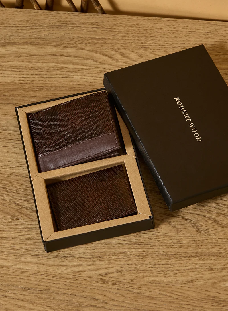 Robert Wood 2 in 1 Gents Wallet and Card Holder Gift Set