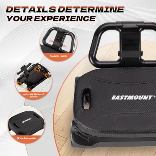 EAST MOUNT Ab Roller Wheel - Ab Roller with Elbow Support for Core Workout Belly Fat Automatic Rebound Abdominal Wheel for Women Men Home Gym Equipment (Black) - Image 5