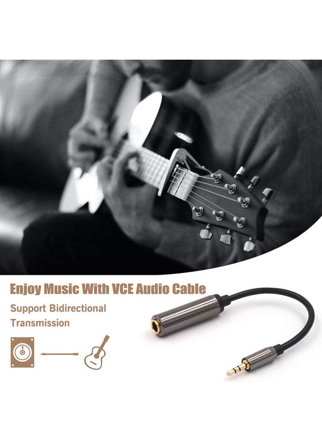 Audio Adapter 3.5 To 6.5 Microphone Adapter Headset To Microphone Male To Female Large To Small Audio Plug-Interface Form:3.5 Revolution 6.5 Mother Black 0.3 M  - Image 3