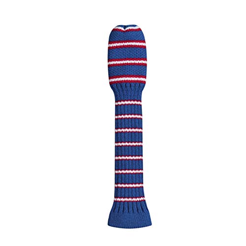 Scott Edward Knit Hybrid Golf Club Covers Fits Hybrids/UT Classical Fine Stripes with Long Neck Funny and Fresh Colors (Blue Red Fine Stripes) - Image 2
