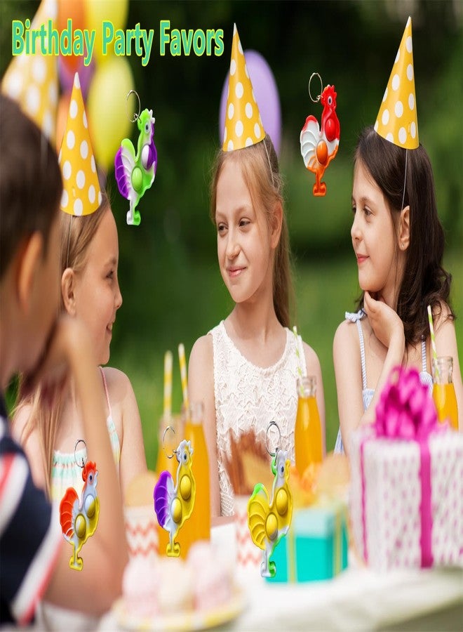 مجموعة HOZKEAP المكونة من 24 عبوة من حقائب ظهر صغيرة على شكل كتاكيت، وسلسلة مفاتيح صغيرة على شكل مصاصة، وألعاب تسلية، وفقاعات، وهدايا لطلاب الفصول الدراسية وحفلات العطلات - Image 4