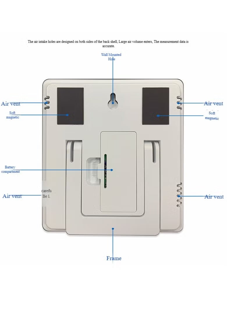مقياس الرطوبة الرقمي، مراقبة درجة حرارة الغرفة، مقياس درجة الحرارة والرطوبة في المكتب المنزلي - شاشة LCD - Image 5