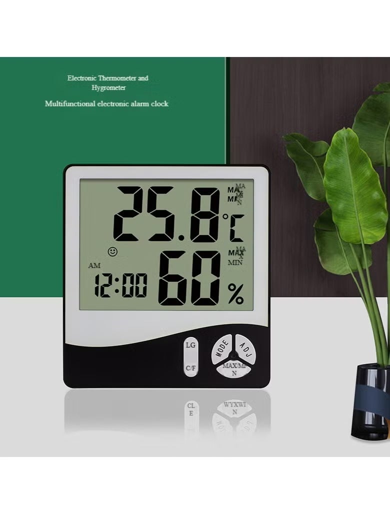 مقياس الرطوبة الرقمي، مراقبة درجة حرارة الغرفة، مقياس درجة الحرارة والرطوبة في المكتب المنزلي - شاشة LCD - Image 1