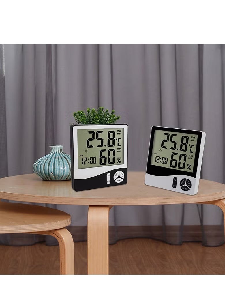 مقياس الرطوبة الرقمي، مراقبة درجة حرارة الغرفة، مقياس درجة الحرارة والرطوبة في المكتب المنزلي - شاشة LCD - Image 3