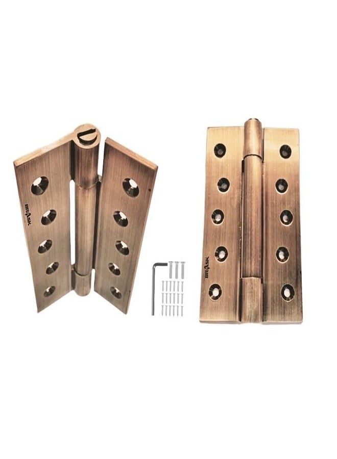 BRASK Brass Spring Hinges/Door Closer Hinge - Single Action 5" (Antique (Pack of 2)) - Image 1