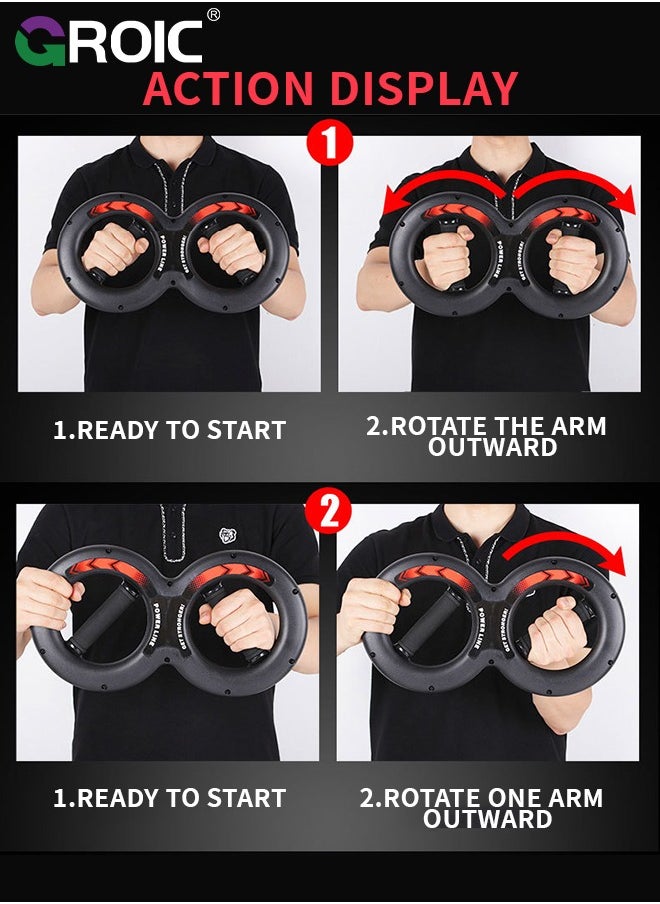 GROIC Wrist Grip Strength Trainer, Spinning Burn Muscle Training, Gym Multifunctional Hand and Forearm Trainer, Gripper Exerciser Strengthener for Arm and Full Body Muscle Training - 10KG  - Image 5