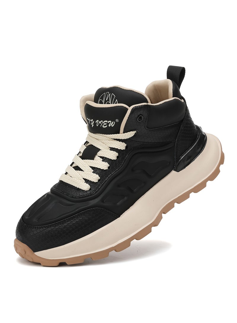 Sky View Mens Fashion Shoes Lightweight Breathable Non Slip Memory Foam Insole Non-Slip and lace up casual Footwear double tongue design comfortable outdoor indoor sneakers - Image 1