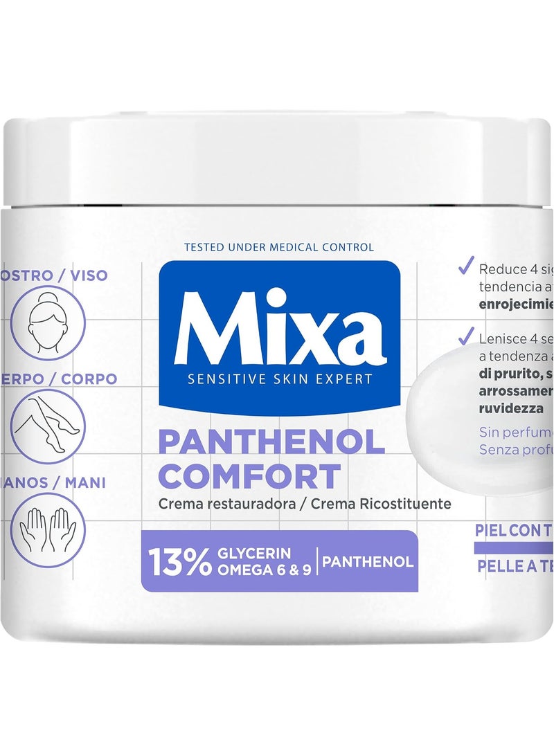Mixa Panthenol Comfort Sensitive Skin Expert Recovery Cream 400ml - Image 1