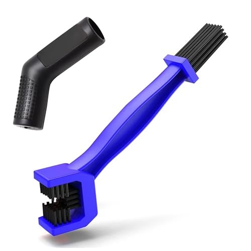 OTO2EYE Sulfar Plastic Universal Motorcycle/Cycle Chain Cleaner Brush for Bikes with Gear Shifter (Blue) - Image 1