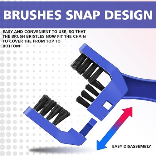 OTO2EYE Sulfar Plastic Universal Motorcycle/Cycle Chain Cleaner Brush for Bikes with Gear Shifter (Blue) - Image 5