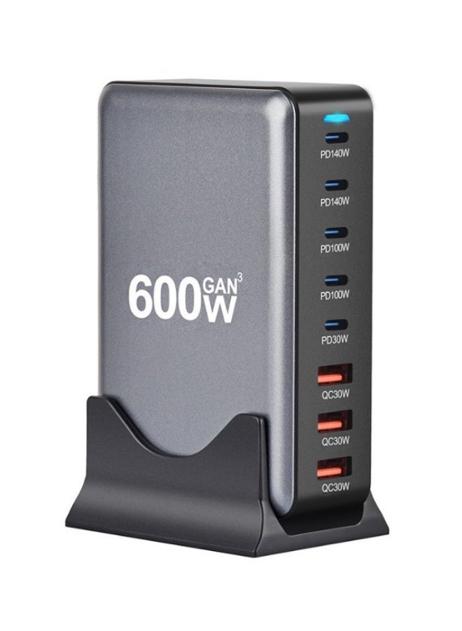 600W USB-C Charger - 140W Charging Station, 8-Ports 100W Fast GaN Charger Compatible with MacBook Pro16, Laptop, iPhone 17/16/15, Samsung Galaxy S25