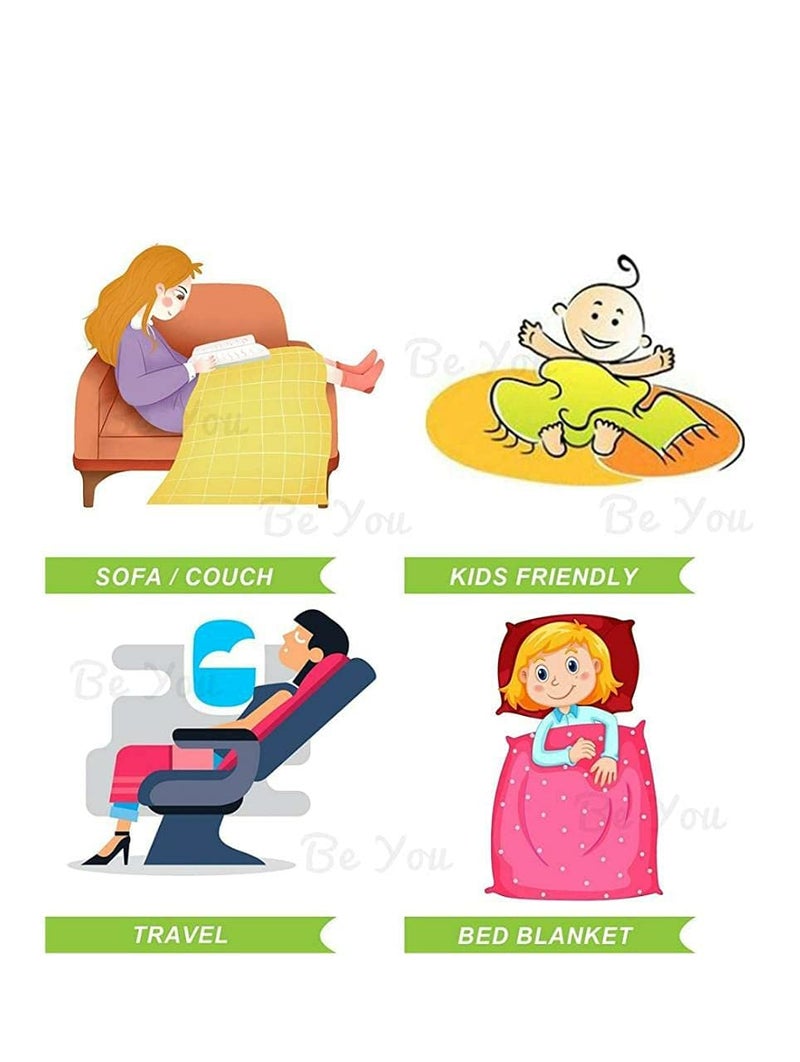 KitchDeco Kitch Deco™ Glace Cotton Single Bed Reversable Babies & Kids Comforter/Dohar/Quilt,200 GSM(Size-60x90 Inches) (Rockets) - Image 3