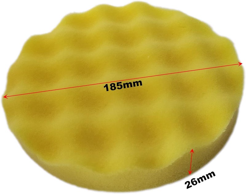 Dumdaar 7Inch pad kit Wave Sponge Polishing Pad wool pad backing pad and M14 adaptor for Waxing Buffing polishing - Image 3