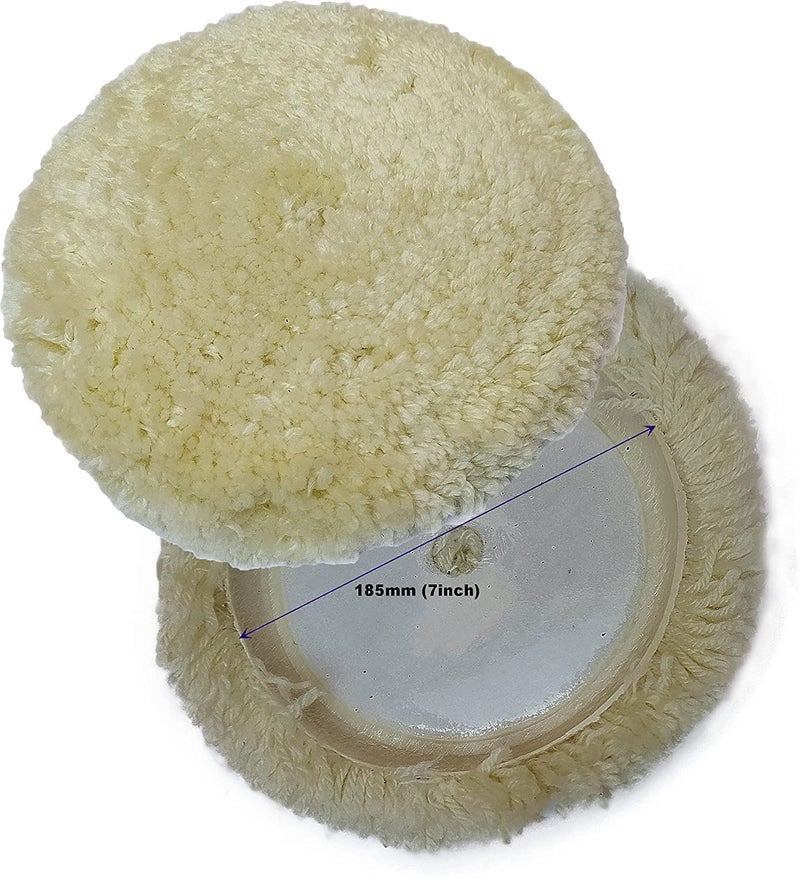 Dumdaar 7Inch pad kit Wave Sponge Polishing Pad wool pad backing pad and M14 adaptor for Waxing Buffing polishing - Image 5