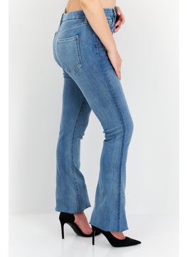 7 FOR ALL MANKIND Women Slim Fit Washed Skinny Jeans, Light Blue  - Image 4