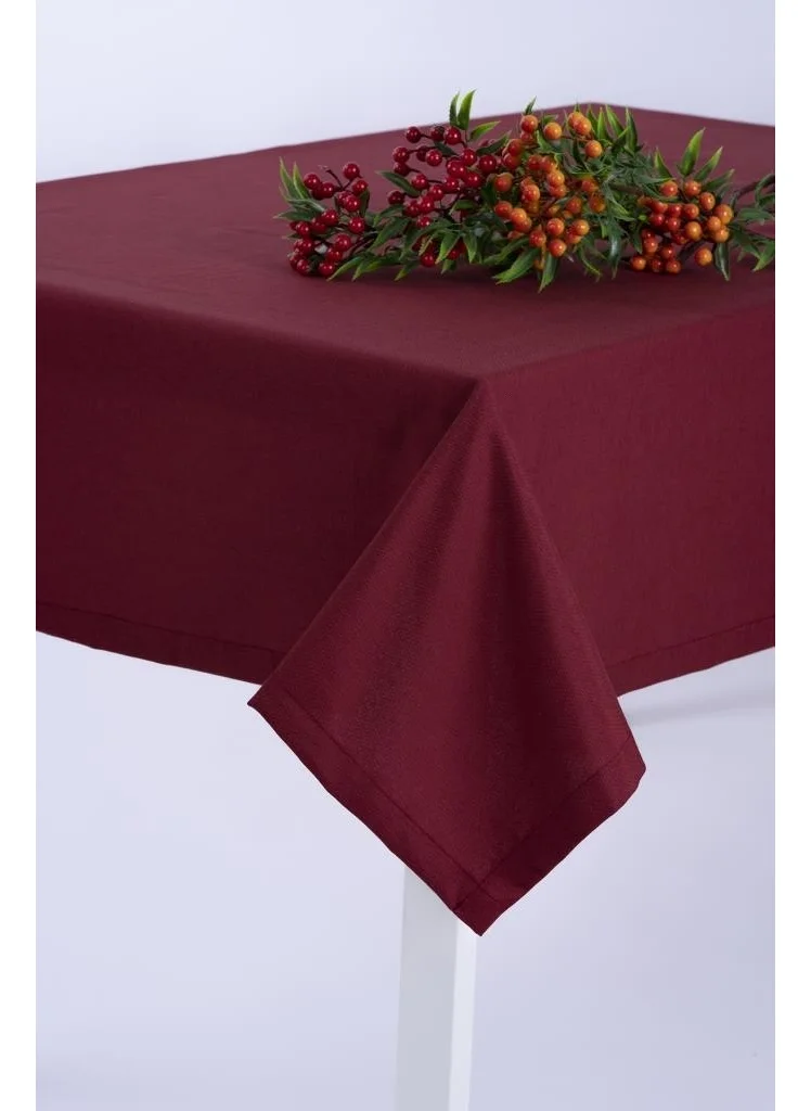 Altın Pamuk Gold Cotton Duck Fabric Tablecloth Stain Resistant Claret Red