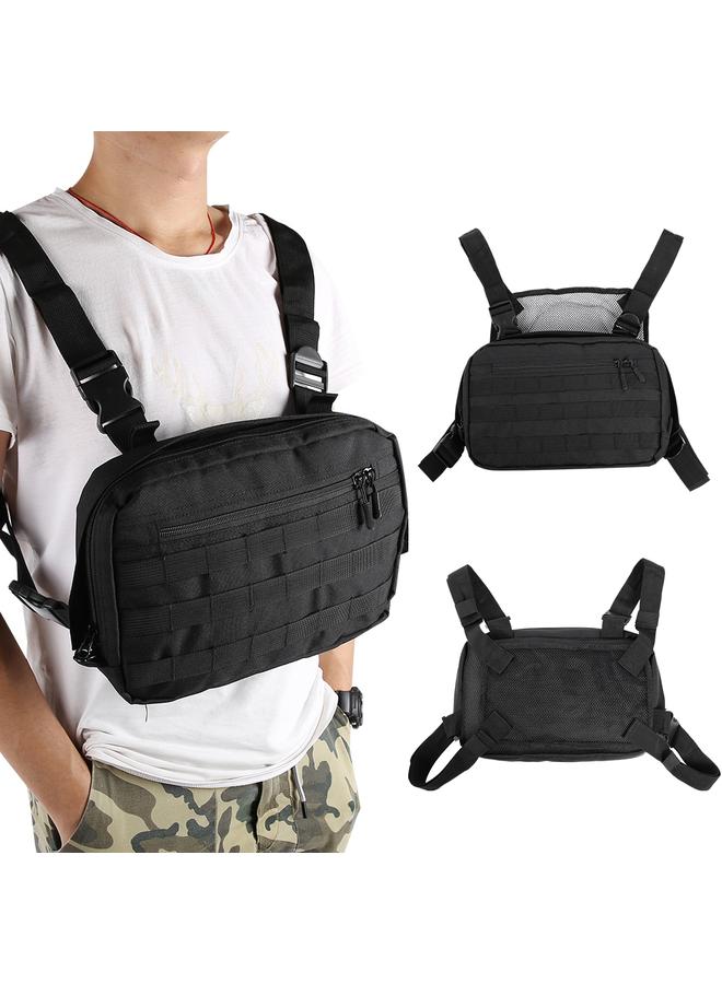 Outdoor Tactics Men Shoulder Bags Chest Bag Multi Pockets with Adjustable Straps