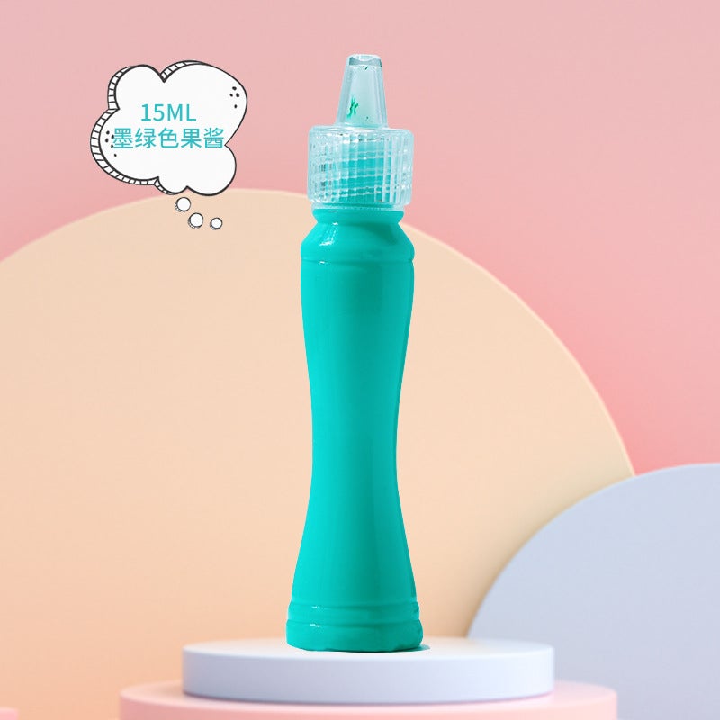 Generic Jam glue 15ml simulation cream glue small waist diy material bag resin accessories handmade homemade jewelry glue Dark green waist 