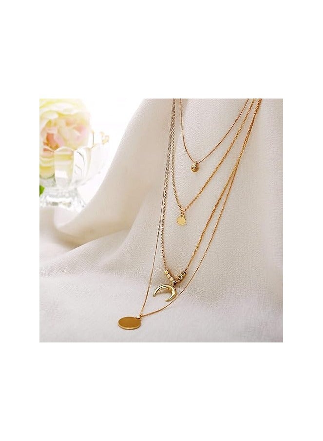 Goolsky Fashion Latest Multilayer Non Precious Base Metal Cubic Zirconia Golden Western Neckpiece Neck Chain Necklace for Women - Image 4