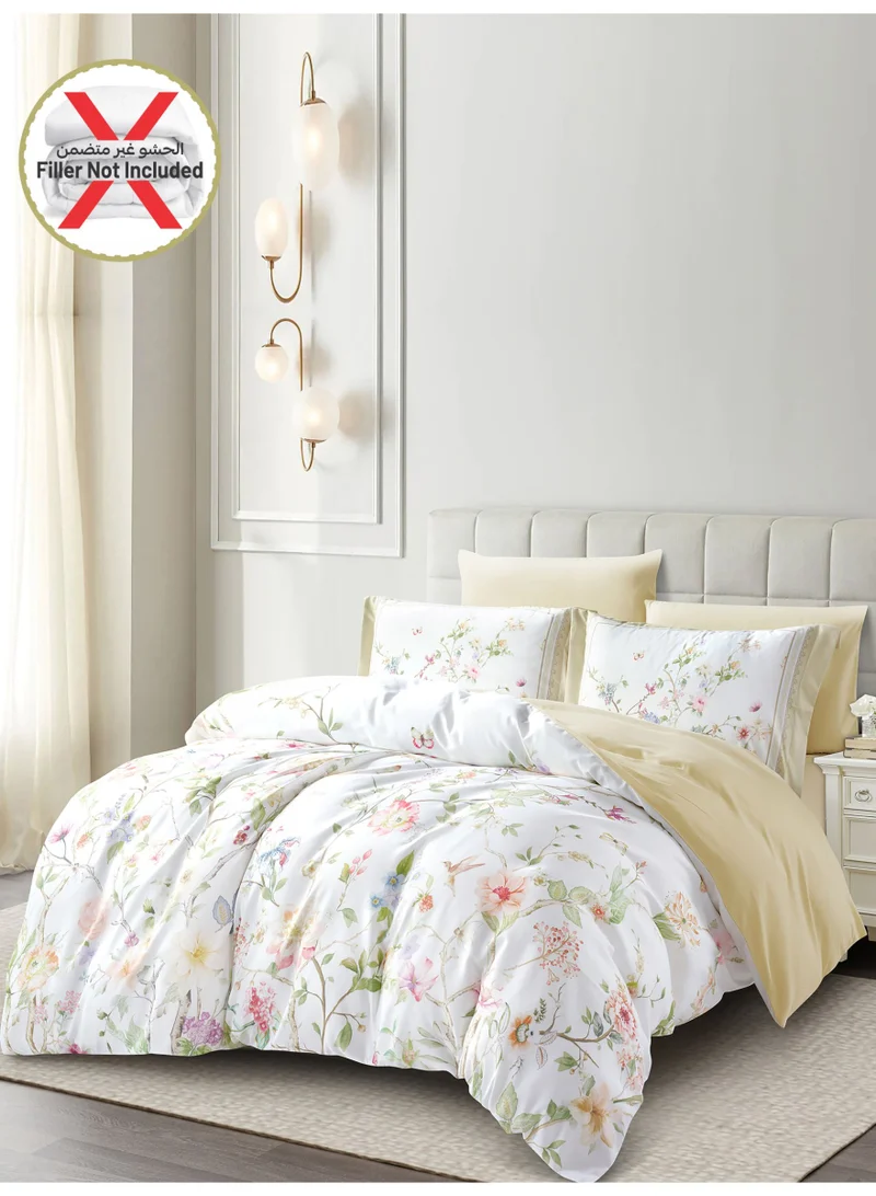 دوناتيلا طقم غطاء لحاف مشجر 6 قطع مقاس مزدوج يناسب سرير 200×200 سم مايكروفايبر ناعم , تصميم راقي و انيق , يناسب جميع الفصول (لا يشمل حشوة اللحاف)