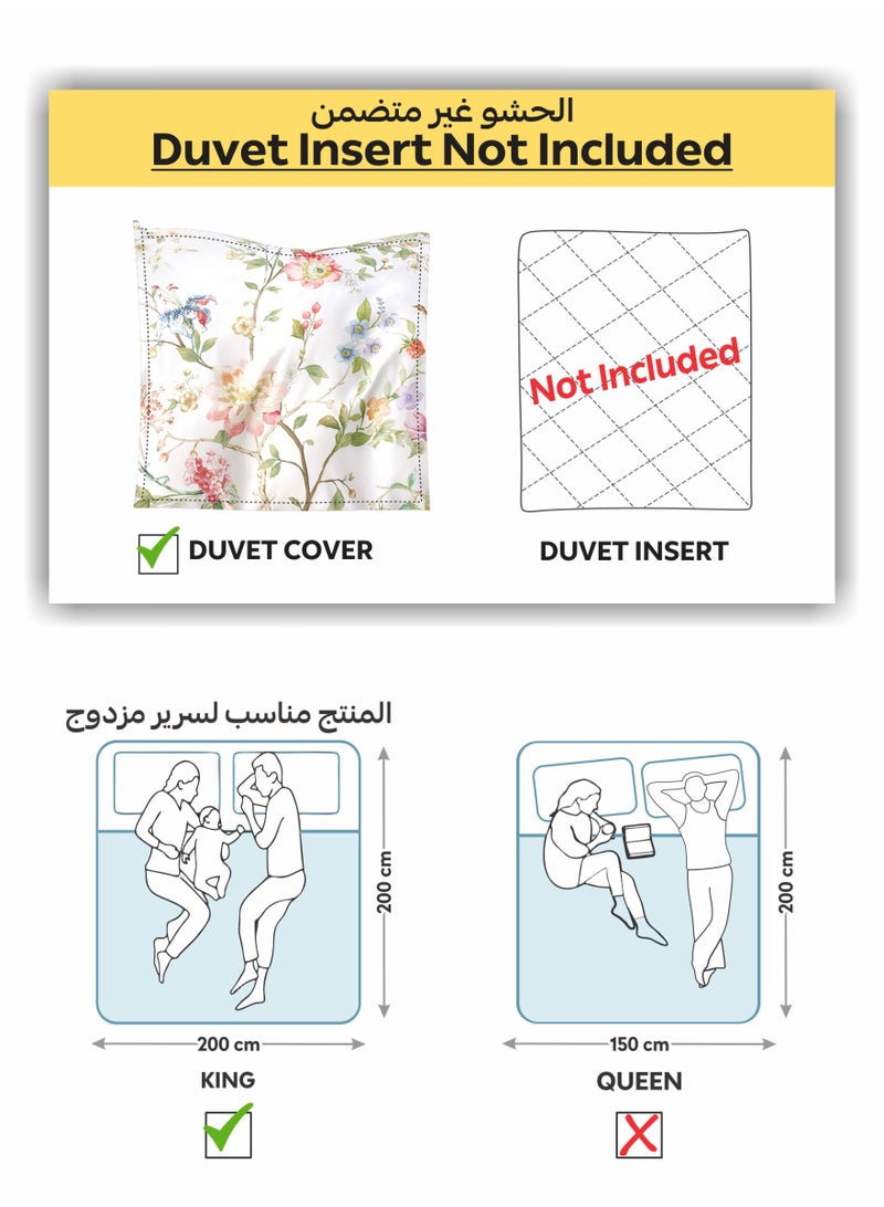 دوناتيلا طقم غطاء لحاف مشجر 6 قطع مقاس مزدوج يناسب سرير 200×200 سم مايكروفايبر ناعم , تصميم راقي و انيق , يناسب جميع الفصول (لا يشمل حشوة اللحاف)  - Image 3