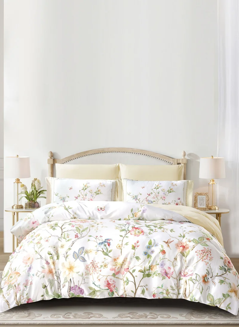 Donetella Digital Print Duvet cover Set, King Size 220x240 cm - 6-Pcs Bed Set, ,Emirate Collection, Microfiber - 1 Duvet Cover, 1 Fitted Sheet, 2 Pillow Shams, 2 Pillowcases (Filler Not Include)
