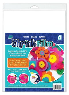 Grafix Graphix Shrink Film, White, 8.5X11, 6Ct  - Image 1