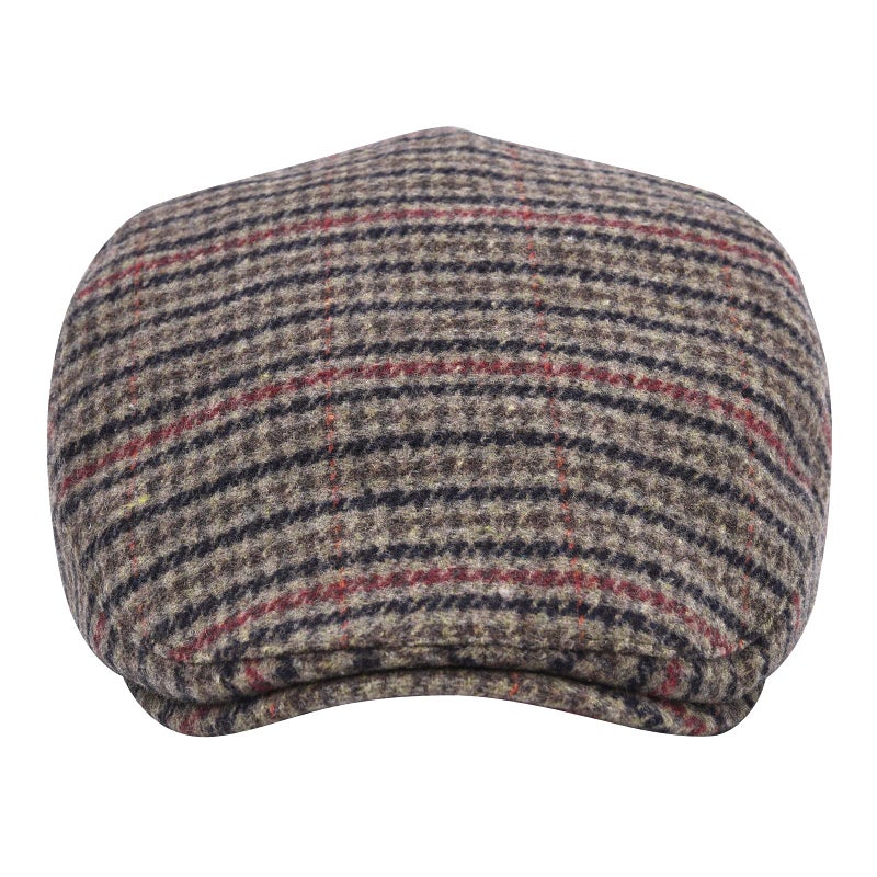 STARANCE Men's Flat Cap Wool Tweed Driving Irish Newsboy Hat (Houndstooth Coffee) - Image 4