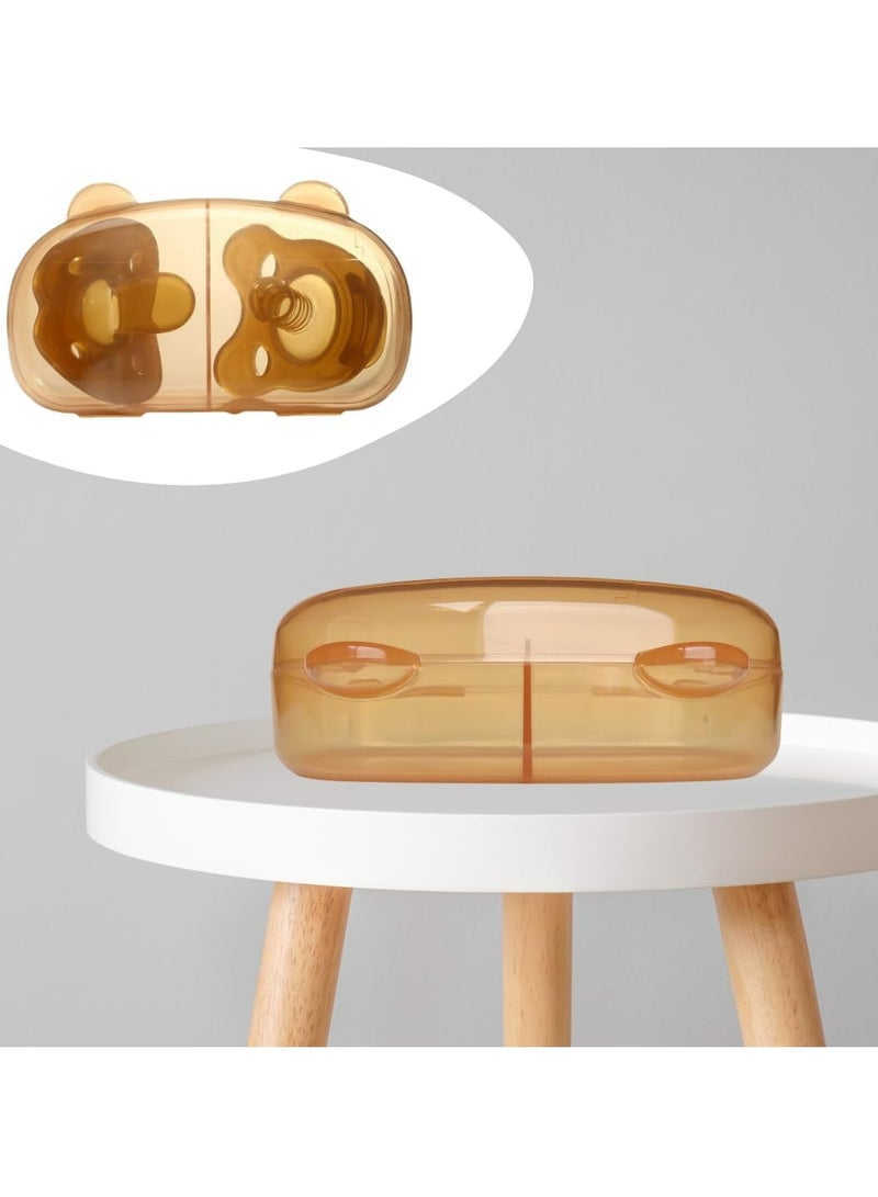 Loquat 2 Pacifier Transparent Case with Divider, Portable Baby Pacifier Holder, Travel Storage Box - Image 3